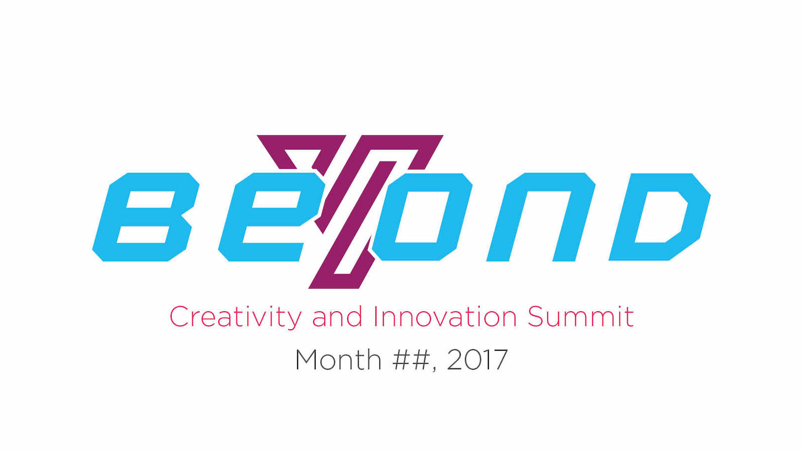 invitation to a conference with minimalist, futurist design