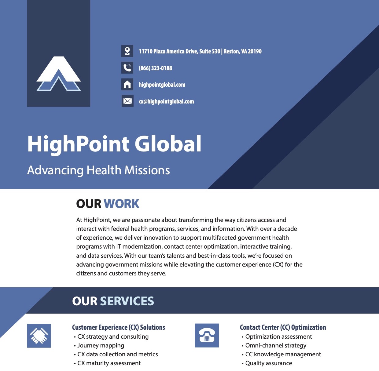 part of an informational sheet, dark blue color scheme