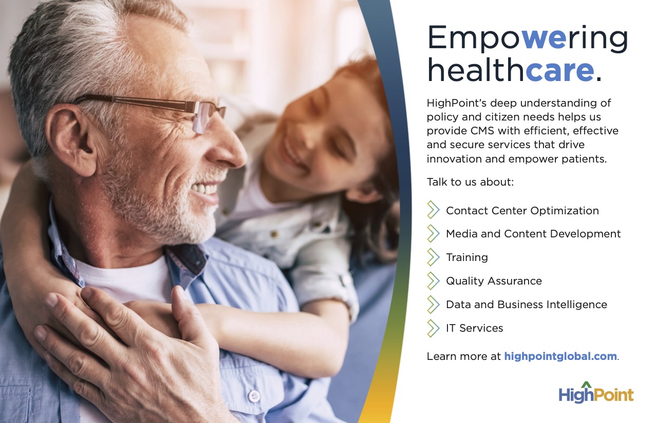 half-page ad copy featuring agrandfather and granddaughteer interacting