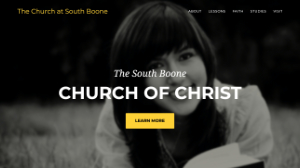image of a church homepage