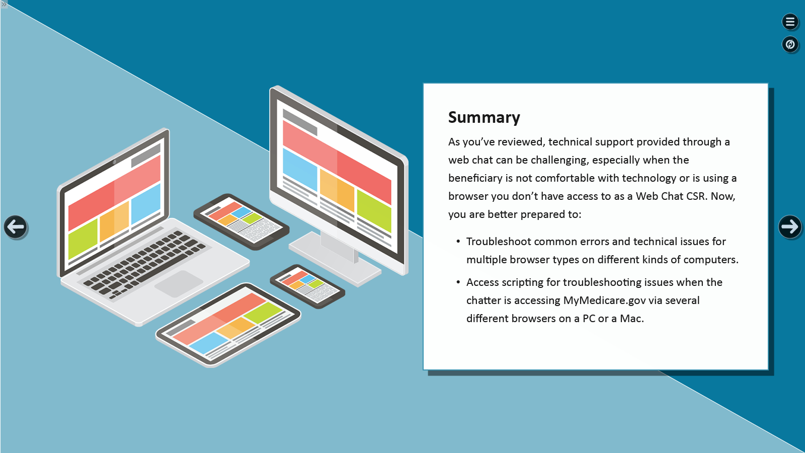 a summary slide with isometric artwork