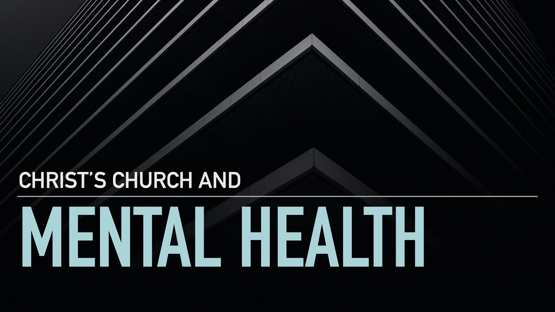 title slide for a presentation about Christians and mental health